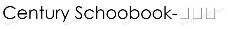 Century Schoobook字体转换